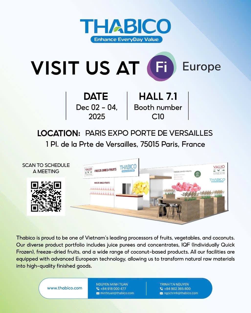 THABICO hân hạnh chào đón Quý khách tại Fi Europe Paris 2025